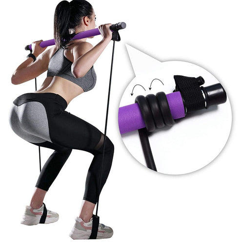 Gimnasio Portátil en Casa: Barra Pilates con Bandas